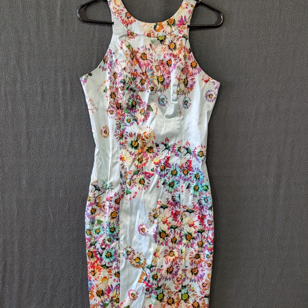 Lucian Matis Designer Floral Cocktail Dress - Size S